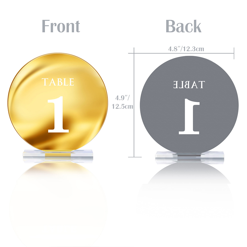 Acrylic Wedding Table Number S - Table Number Gold ulasan dan harga