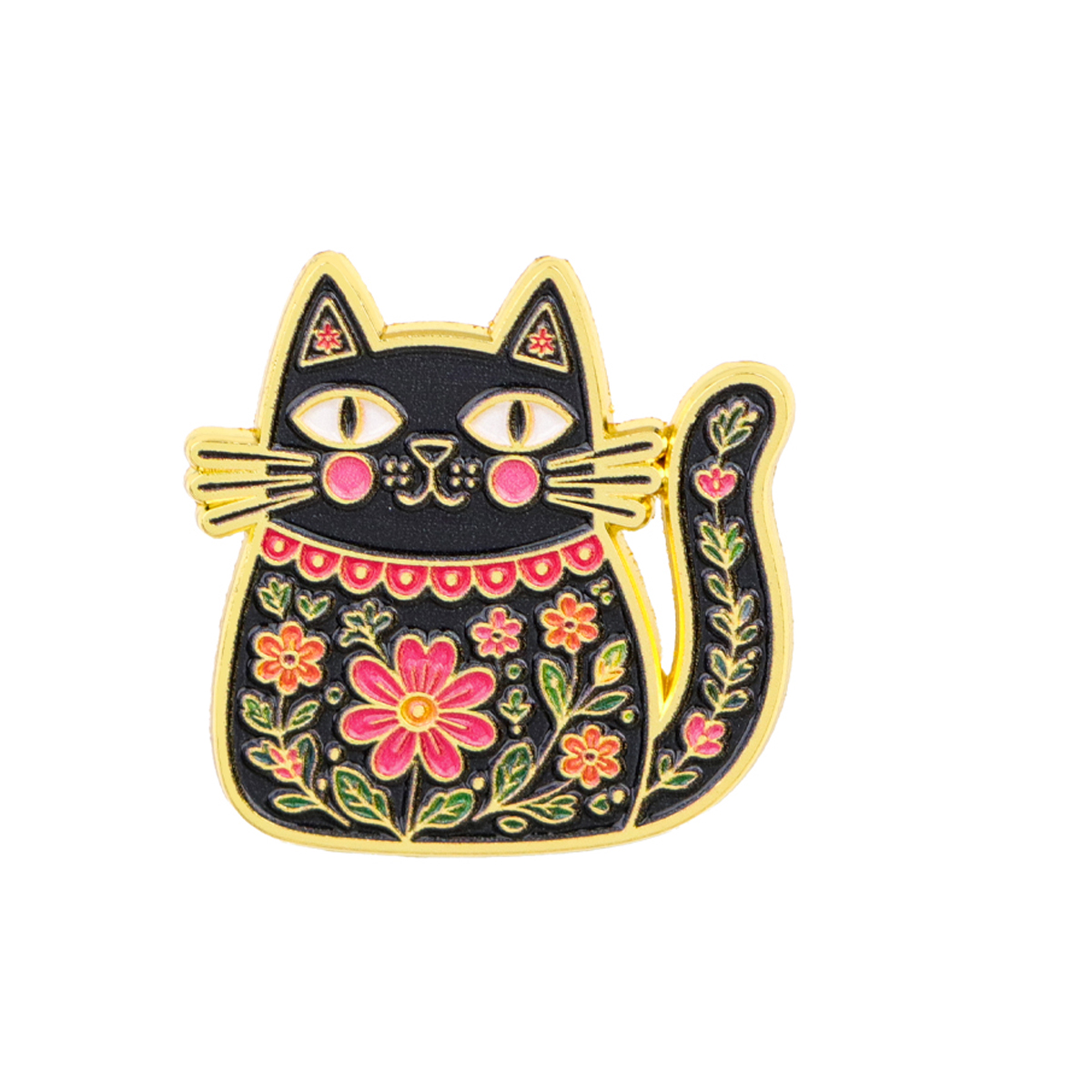 Folk Art Floral Black Cat Enam - Good Floral & Wedding Decor Supply Photos ulasan dan harga