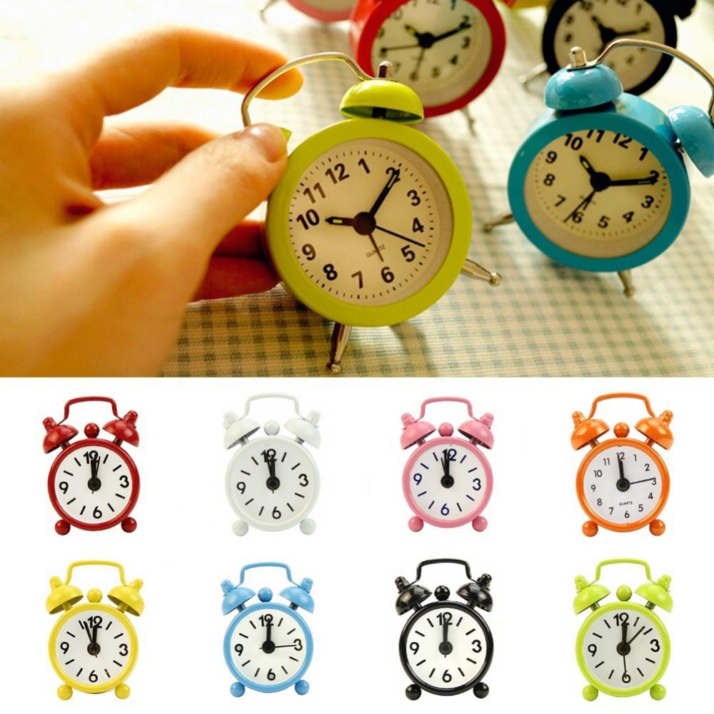 Portable Mini Alarm Clock Retr - Table Number Gold ulasan dan harga