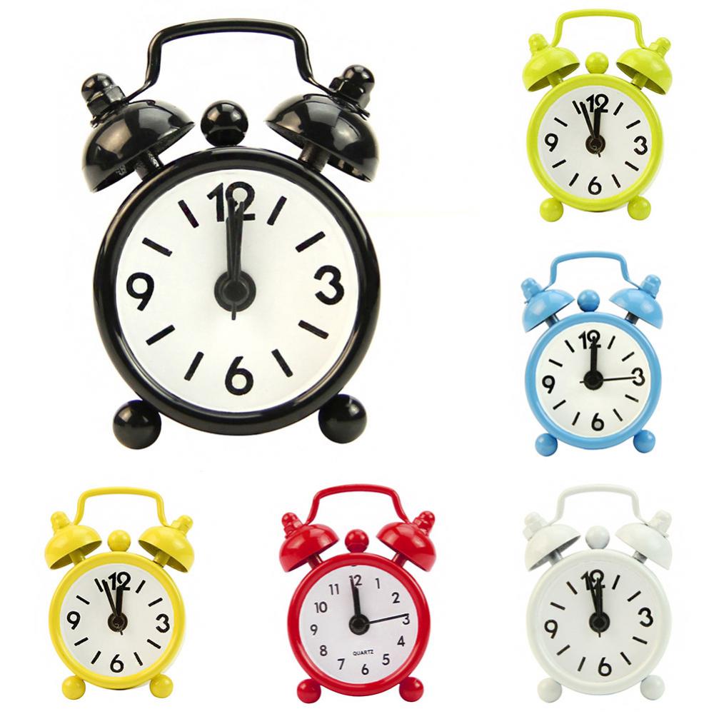 Portable Mini Alarm Clock Retr - Table Number Gold ulasan dan harga